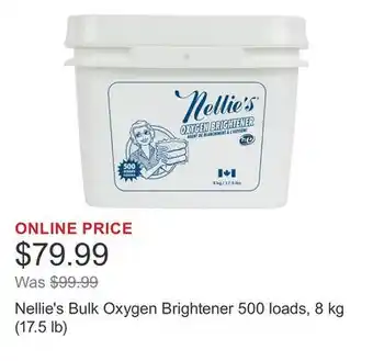 Costco Nellie's Bulk Oxygen Brightener 500 loads, 8 kg (17.5 lb) offer