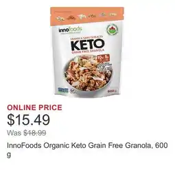 Costco InnoFoods Organic Keto Grain Free Granola offer