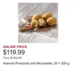 Costco Arancini Prosciutto and Mozzarella, 30 × offer