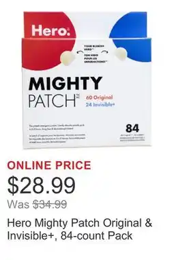 Costco Hero Mighty Patch Original & Invisible+, 84-count Pack offer