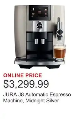 Costco JURA J8 Automatic Espresso Machine, Midnight Silver offer