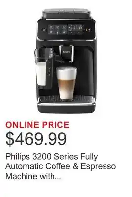 Costco Philips 3200 Series Fully Automatic Coffee & Espresso Machine with LatteGo offer