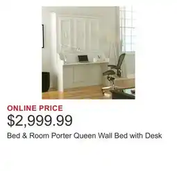 Costco Bed & Room Porter Queen Wall Bed with Desk offer