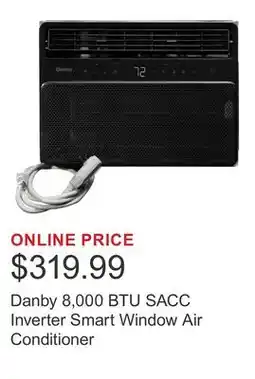 Costco Danby 8,000 BTU SACC Inverter Smart Window Air Conditioner offer