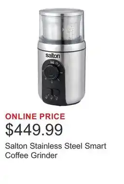 Costco Salton Stainless Steel Smart Coffee Grinder offer