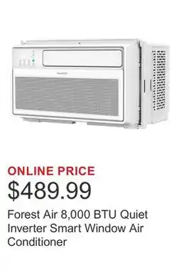 Costco Forest Air 8,000 BTU Quiet Inverter Smart Window Air Conditioner offer