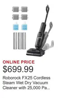 Costco Roborock FX25 Cordless Steam Wet Dry Vacuum Cleaner with 25,000 Pa Suction Power offer