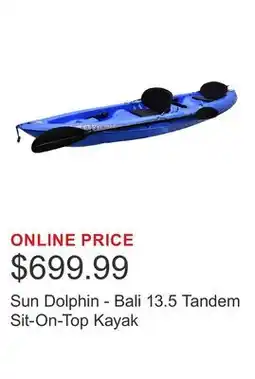 Costco Sun Dolphin - Bali 13.5 Tandem Sit-On-Top Kayak offer