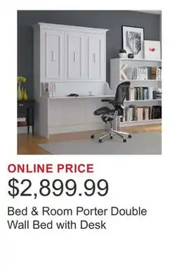Costco Bed & Room Porter Double Wall Bed with Desk offer