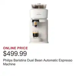 Costco Philips Baristina Dual Bean Automatic Espresso Machine offer