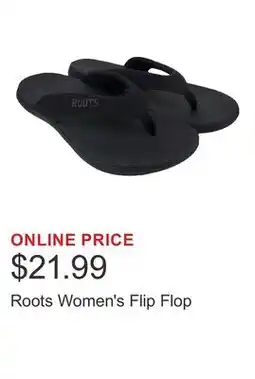 Costco Roots Women's Flip Flop offer