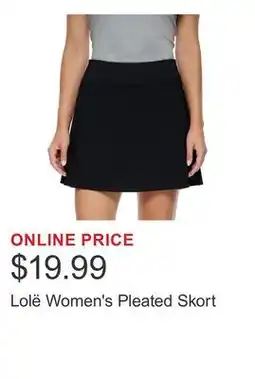 Costco Lolë Women's Pleated Skort offer