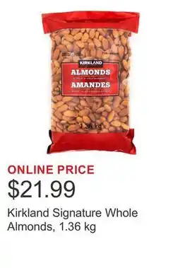 Costco Kirkland Signature Whole Almonds offer