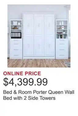 Costco Bed & Room Porter Queen Wall Bed with 2 Side Towers offer