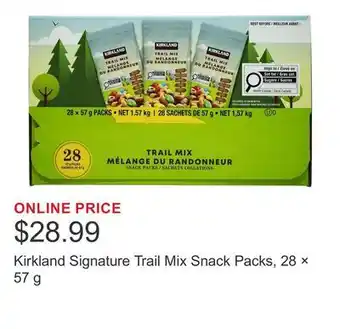Costco Kirkland Signature Trail Mix Snack Packs, 28 × offer