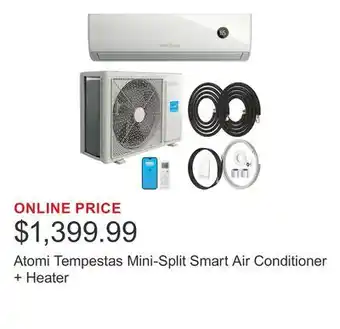 Costco Atomi Tempestas Mini-Split Smart Air Conditioner + Heater offer