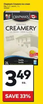 Giant Tiger Chapman's Creamy ice cream offer