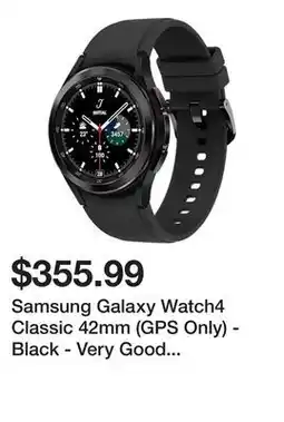 Newegg Samsung Galaxy Watch4 Classic 42mm (GPS Only) - Black - Very Good Condition offer