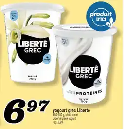 Marché Richelieu YOGOURT GREC LIBERTÉ | LIBERTÉ GREEK YOGURT offer