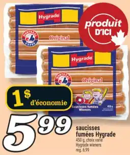 Marché Richelieu SAUCISSES FUMÉES HYGRADE | HYGRADE WIENERS offer