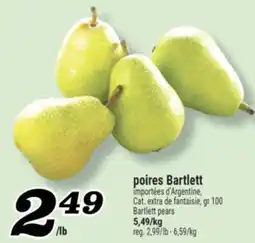 Marché Richelieu POIRES BARTLETT | BARTLETT PEARS offer
