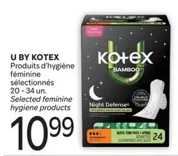 Brunet U BY KOTEX Produits d'hygiène féminine sélectionnés offer