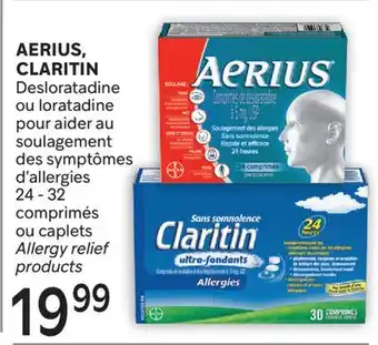 Brunet AERIUS, CLARITIN Desloratadine ou loratadine pour aider au soulagement des symptômes d'allergies offer