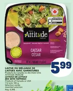 Marché Bonichoix LETTUCE OR LETTUCE MIX WITH TOPPINGS offer