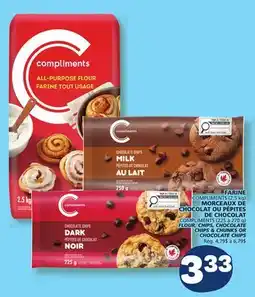 Marché Bonichoix COMPLIMENTS FLOUR, CHIPS, CHOCOLATE CHIPS & CHUNKS OR CHOCOLATE CHIPS offer