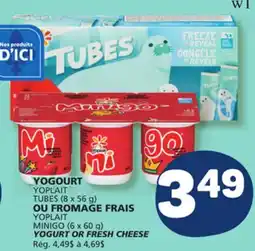 Marché Bonichoix YOPLAIT TUBES (8 x 56 g) OR YOPLAIT MINIGO (6 x 60 g) YOGURT OR FRESH CHEESE offer