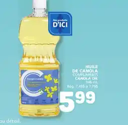 Marché Bonichoix COMPLIMENTS CANOLA OIL offer