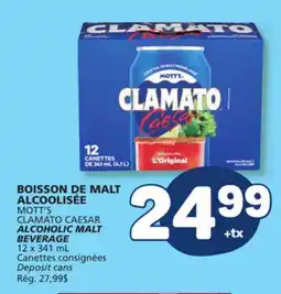 Marché Bonichoix MOTT'S CLAMATO CAESAR ALCOHOLIC MALT BEVERAGE offer