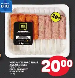 Marché Bonichoix PRIX CLUB FRESH SEASONED PORK KOFTAS offer