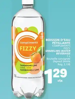 Marché Bonichoix COMPLIMENTS FIZZY SPARKLING WATER BEVERAGE offer