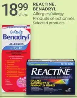 Proxim REACTINE, BENADRYL Allergy Selected products offer