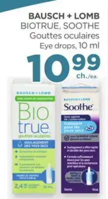 Proxim BAUSCH + LOMB BIOTRUE, SOOTHE Eye drops offer