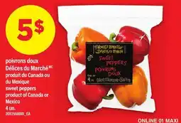 Maxi POIVRONS DOUX DÉLICES DU MARCHÉ | SWEET PEPPERS, 4 un offer