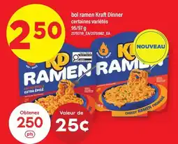 Maxi BOL RAMEN KRAFT DINNER, 95/97 G offer