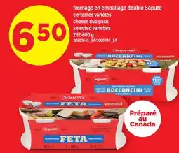 Maxi FROMAGE EN EMBALLAGE DOUBLE SAPUTO | CHEESE DUO PACK offer