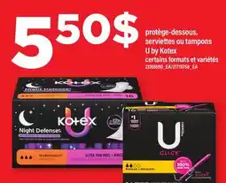 Maxi PROTÈGE-DESSOUS, SERVIETTES OU TAMPONS U BY KOTEX offer