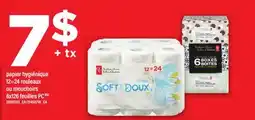 Maxi PAPIER HYGIÉNIQUE, 12=24 rouleaux ou MOUCHOIRS, 6x126 FEUILLES PC offer
