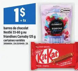 Maxi BARRES DE CHOCOLAT NESTLÉ, 33-60 g ou FRIANDISES CARNABY, 125 g offer