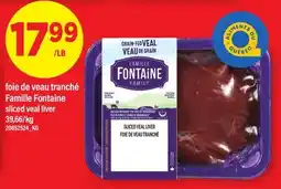 Maxi FOIE DE VEAU TRANCHÉ FAMILLE FONTAINE | SLICED VEAL LIVER offer