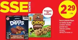 Maxi BARRES GRANOLA DIPPS OU CHEWY QUAKER | GRANOLAR BARS, 120/156 G offer