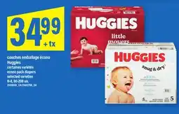 Maxi COUCHES EMBALLAGE ÉCONO HUGGIES | ECONO PACK DIAPERS, N-8, 60-208 UN offer