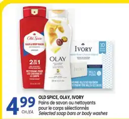 Uniprix OLD SPICE, OLAY, IVORY Pains de savon ou nettoyants pour le corps sélectionnés offer