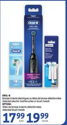 Uniprix ORAL-B Brosses à dents électriques ou têtes de brosse sélectionnées offer