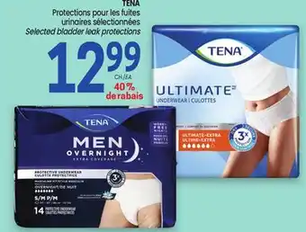 Uniprix TENA Protections pour les fuites urinaires sélectionnées/Selected bladder leak protections offer