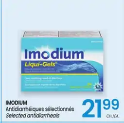 Uniprix IMODIUM Antidiarrhéiques sélectionnés/Selected antidiarrheals offer