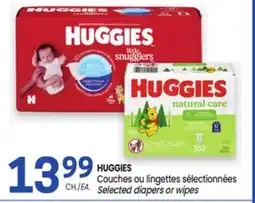 Uniprix HUGGIES Couches ou lingettes sélectionnées /Selected diapers or wipes offer